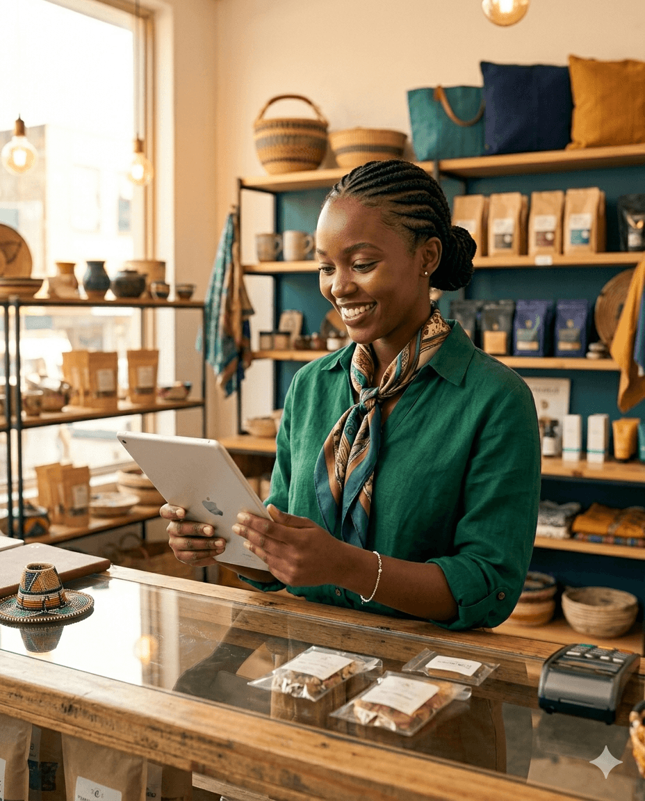 SME business owner using TechVoyage